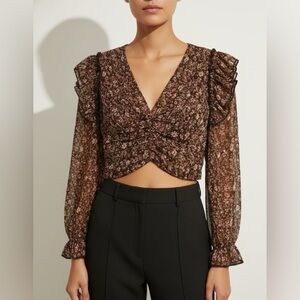 Zara Women’s Floral Blouse Size Small New With Tags